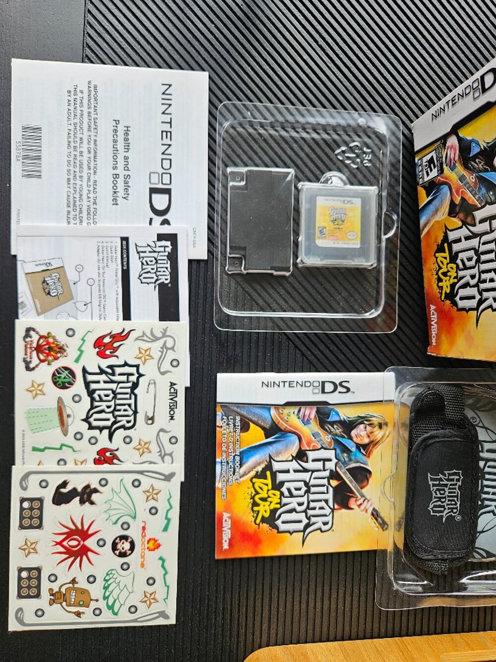 Guitar Hero On Tour Video Game Bundle Nintendo DS with Stickers (No pick stylus) - Picture 2 of 15